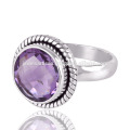 Genuine Amethyst Handmade in Sterling Silver Ring Wonderful Gift for Teen